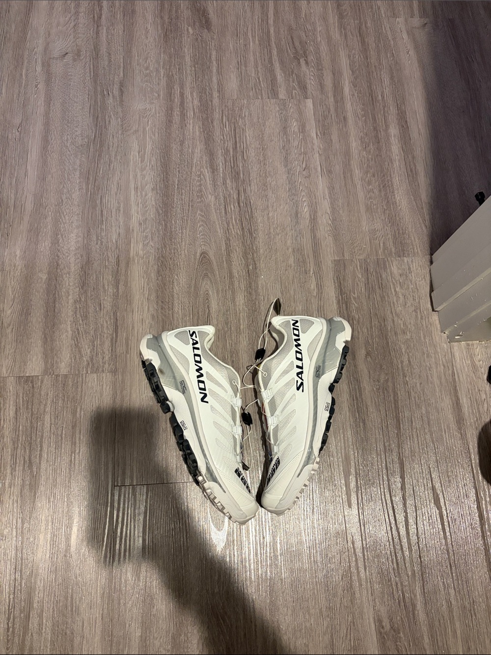 Salomon White and Black Trail Sneakers